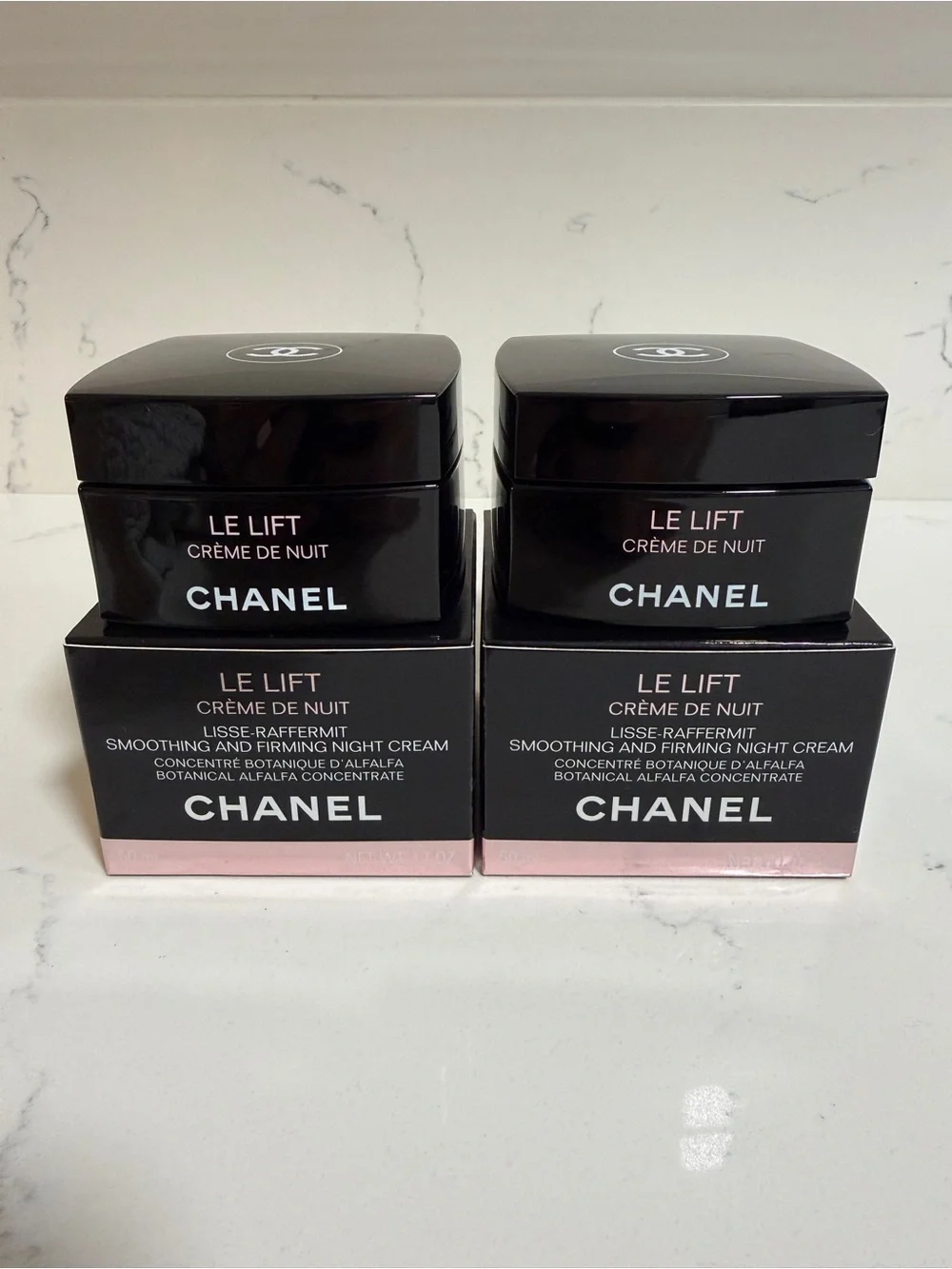 2 CHANEL Le Lift Crème de Nuit EMPTY jars